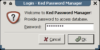 KedPM login dialog